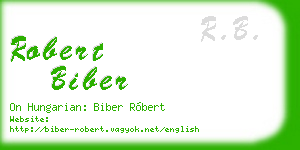 robert biber business card